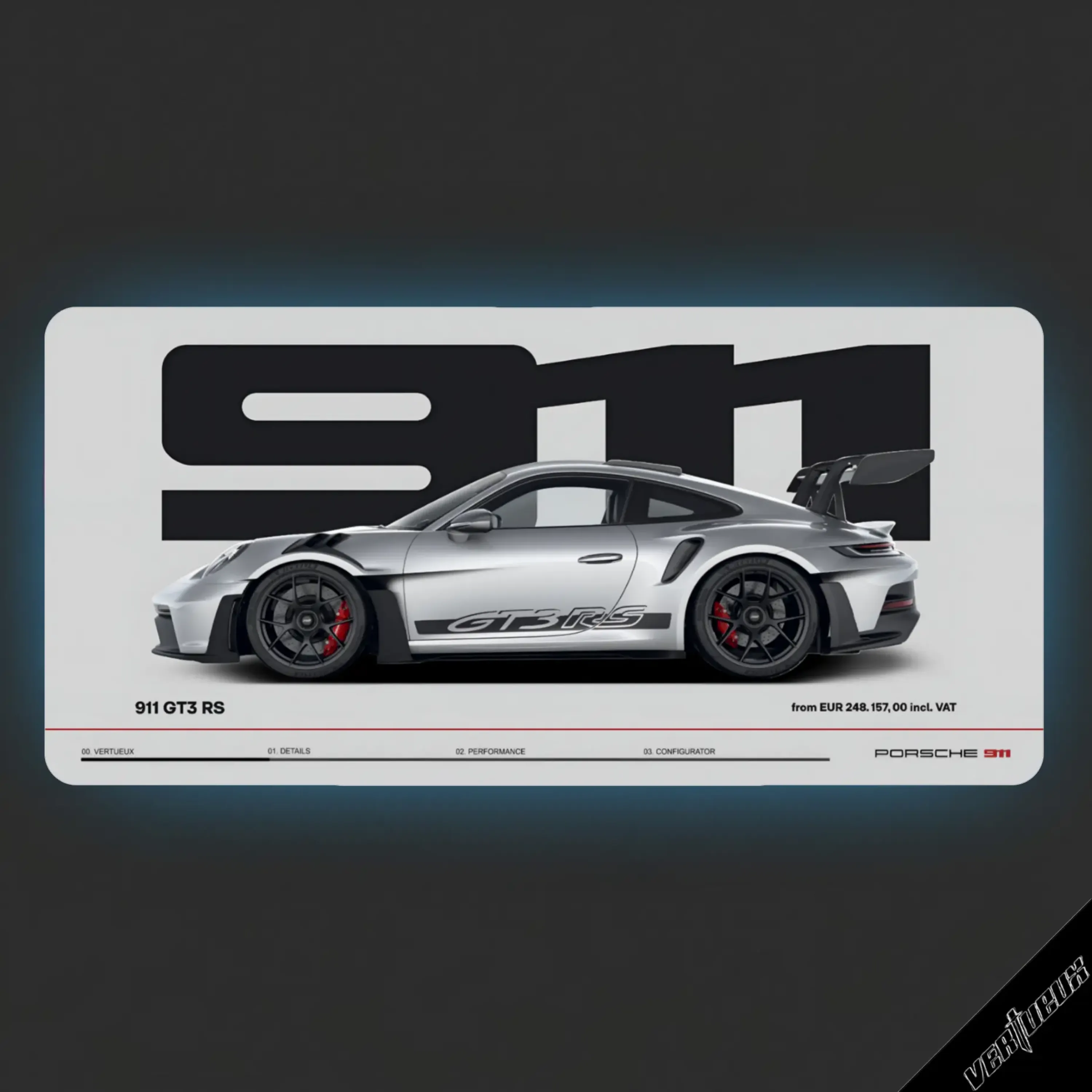Car Stuttgart, 70x30 / 90x40 Mousepad