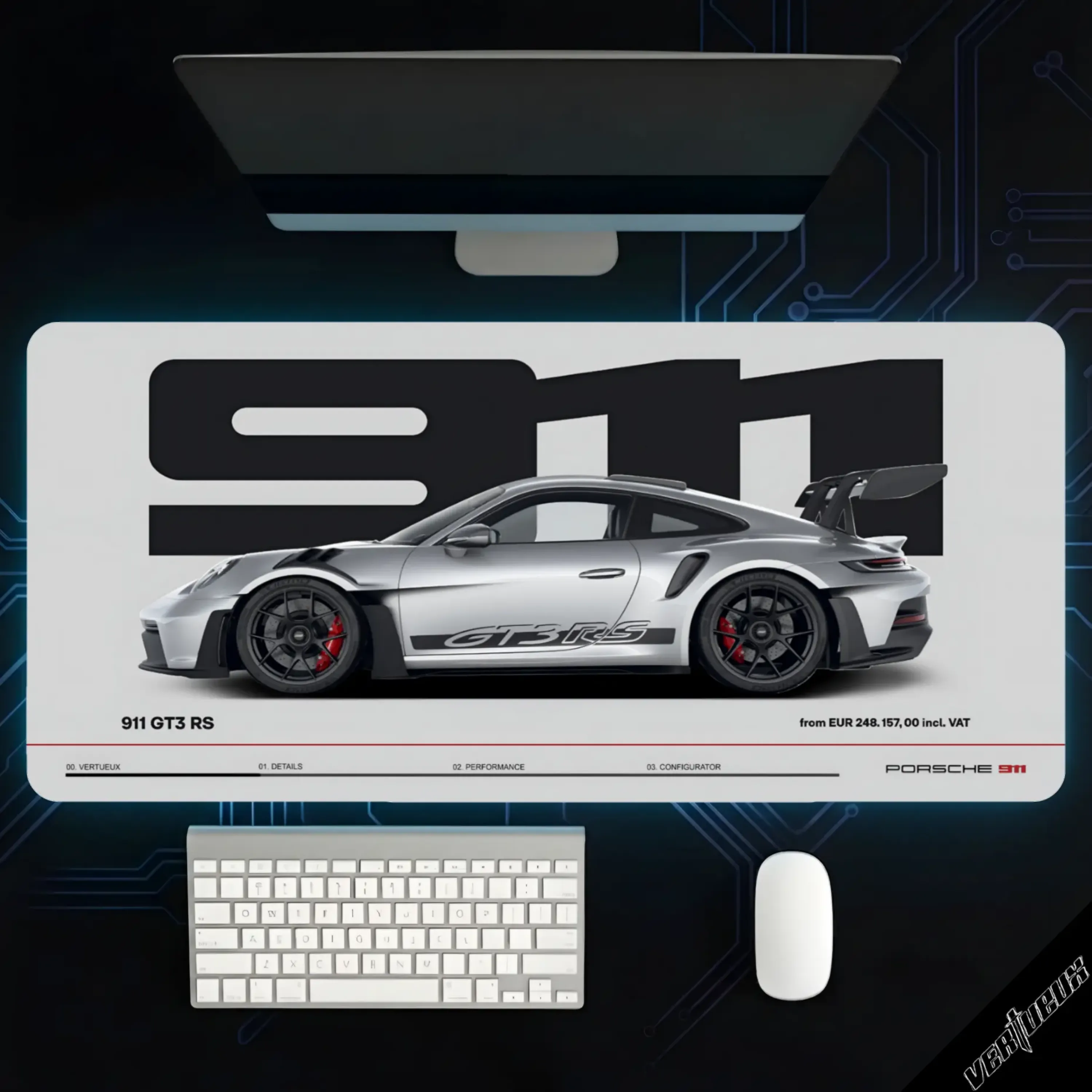 Car Stuttgart, 70x30 / 90x40 Mousepad